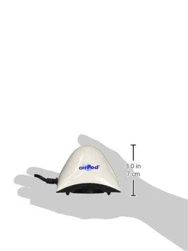 Penn-Plax Air-Pod Aquarium Air Pump - Ultra Quiet - Compact Dome Shape - Single Outlet - Great For Fish Tanks Up To 20 Gallons
