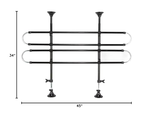 PortablePET Heininger Adjustable Pet Partition Barrier for Vehicles - Expands 34 to 60 Wide, 27 to 45 High - Keeps Dogs Safe, Ca