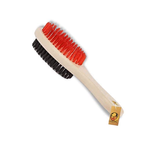 Foodie Puppies Double Sided Wooden Handle Double Sided Brush For Dogs, Cats, Puppy And Kittens  (Soft BrushLarge) | Shedding T
