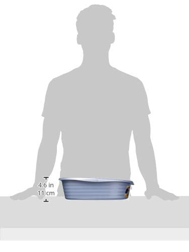 Arm & Hammer Cat Pan/Litter Box, Small, Pearl Ash Blue