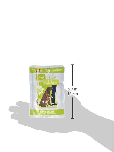 Weruva Dogs in The Kitchen, Lamburgini with Lamb & Pumpkin Au Jus Dog Food, 2.8oz Pouch (Pack of 12), Green