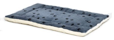 Midwest Homes For Pets Reversible Paw Print Pet Bed In Blue / White, Dog Bed Measures 21L X 12W X 2.5H For X-Small Dogs, Machine Wash