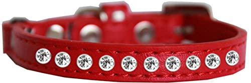 Mirage Pet Products Clear Jewel Cat safety collar Red Size 12