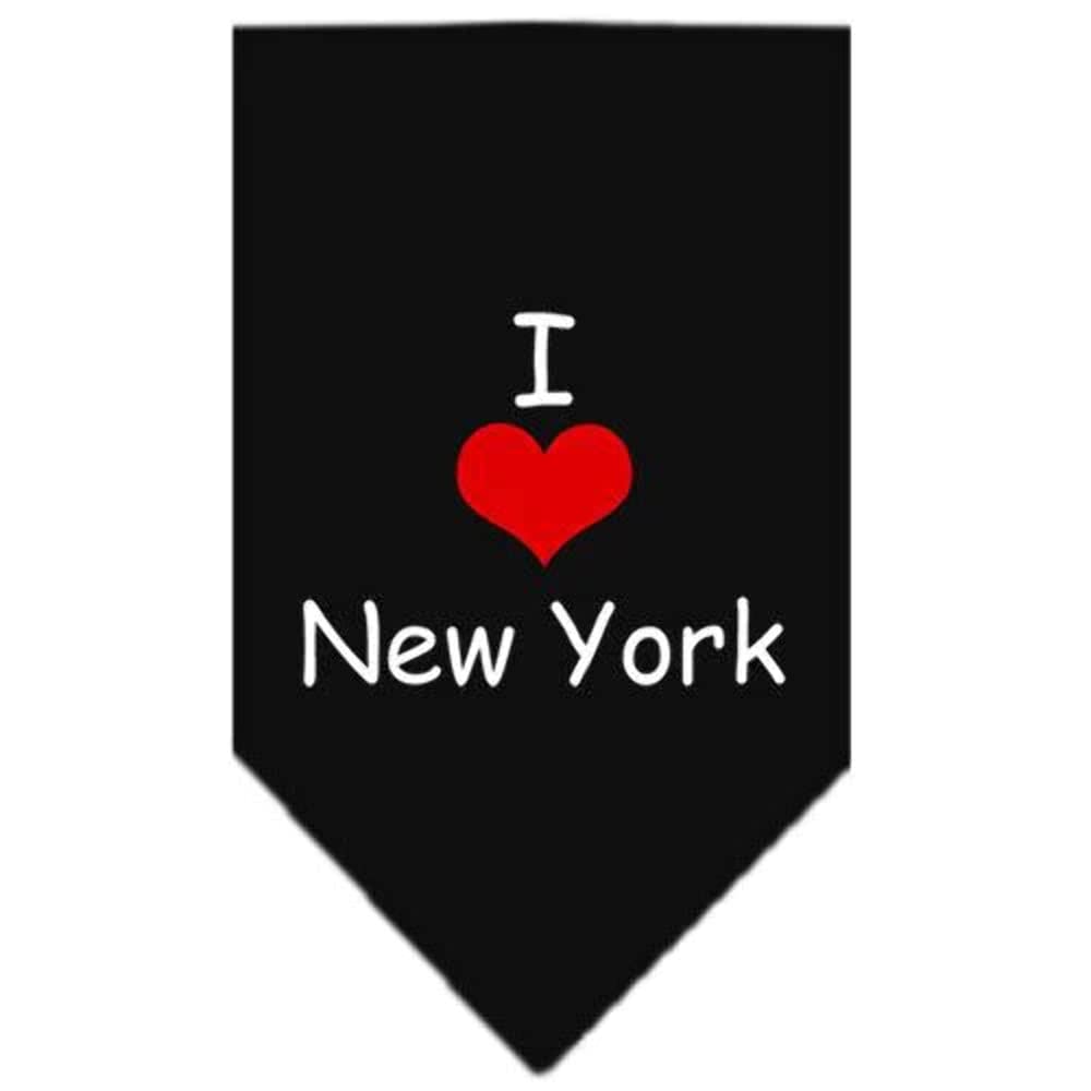 Mirage Pet Products I Heart New York Screen Print Bandana for Pets, Large, Black