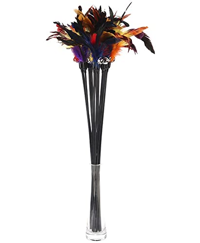 Gojira /Pets/ Cats Teaser Toy Plastic Pole Feather Cat Teaser Stick Interactive Cat Playing Toy Teaser Stick (Color May Vary)