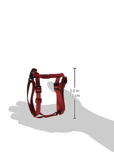 Hamilton 3/8-Inch by 10-Inch to 16-Inch Adjustable Comfort Nylon Dog Harness, Red