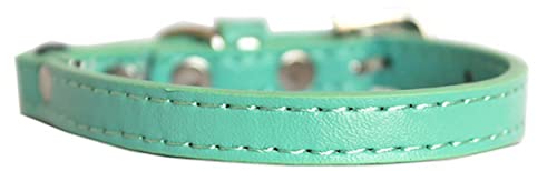 Mirage Pet Products Premium Plain Cat safety collar Aqua Size 10