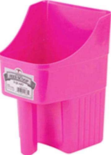 Little Giant Plastic Enclosed Feed Scoop | Heavy Duty Durable Stackable Feed Scoop with Measure Marks | 3 Quart | Ranchers, Home