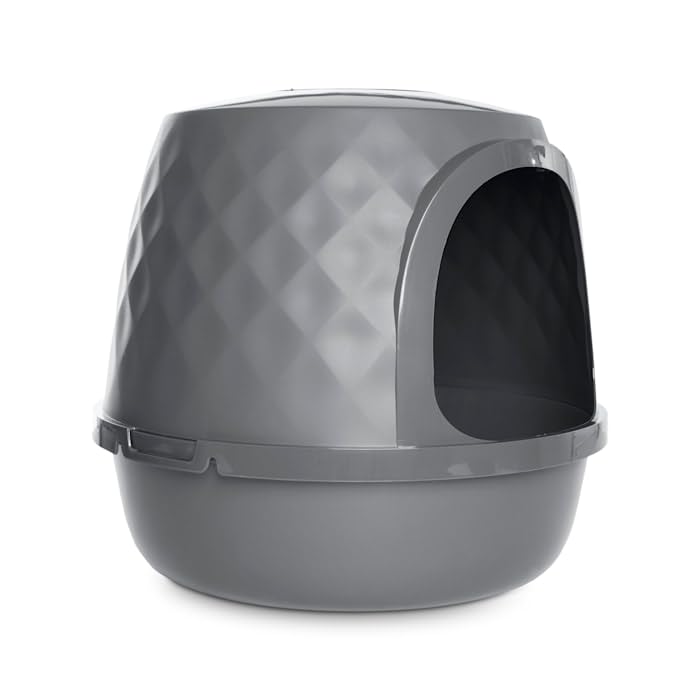 So Phresh Geometric Covered Cat Litter Box Regular
