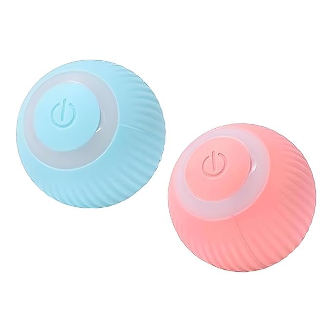 Zoomie Tails 100 Smart Led 360 Teaser Toy Ball  Interactive Automatic Rotating Pet Toy With Led Lights, Rechargeable ObstacleA