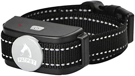 Patpet Receiver Collar Replacement For Patpet 301 Series, Black Nylon, Ipx5 Rainproof, 3 Modes, Long Standby, All Breeds Dog
