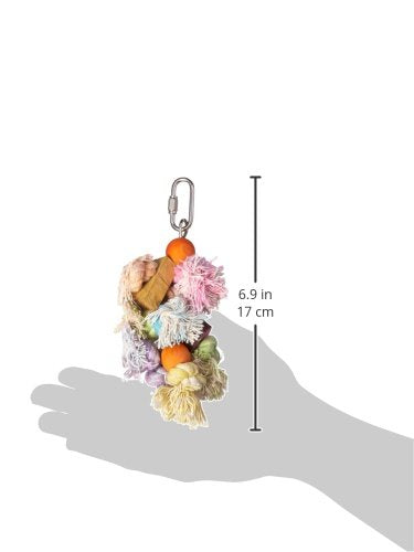 Penn-Plax Shaggy Kabob Bird Toy, Keeps Small Bird Breeds Stimulated And Entertained For Hours (Ba930) Small