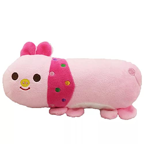 KUTKUT Cute Pet Dog Cat Plush Squeak Sound Dog Toys Funny Fleece Durability Chew Molar Toy Fit for All Pets (PInk1)
