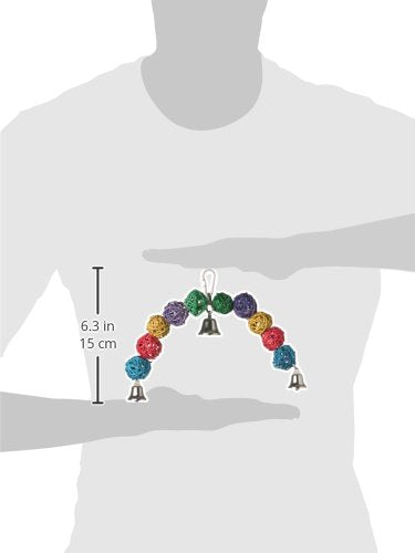 Super Bird Creations Sb370 Vine Ball Arch Bird Toy, Small Bird Size, 7.5' X 7.5'