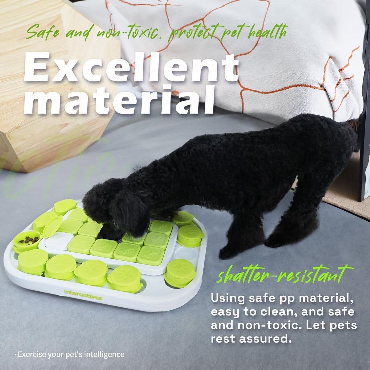 Interactives Dog Puzzle Toys - Mentally Stimulating Treat Dispenser for Training Large
