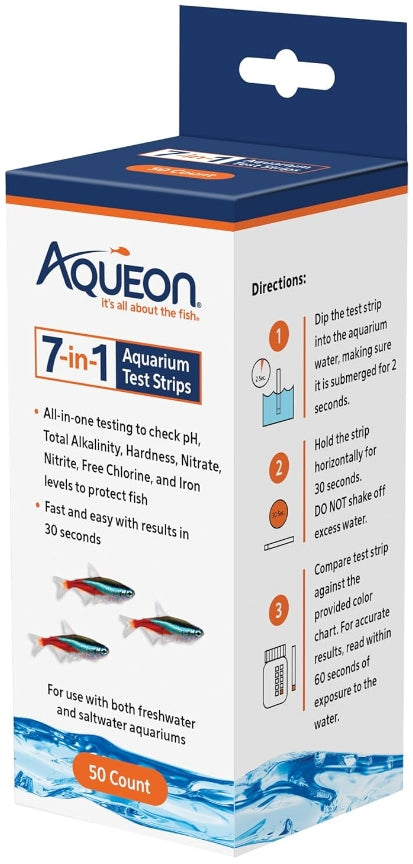 Aqueon 7-In-1 Aquarium Test Strips