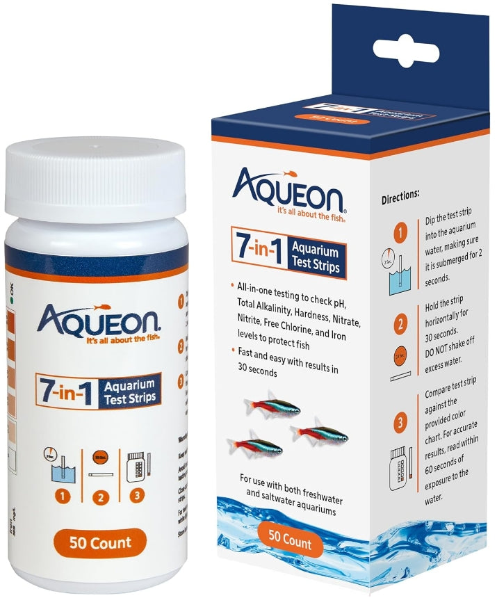 Aqueon 7-In-1 Aquarium Test Strips