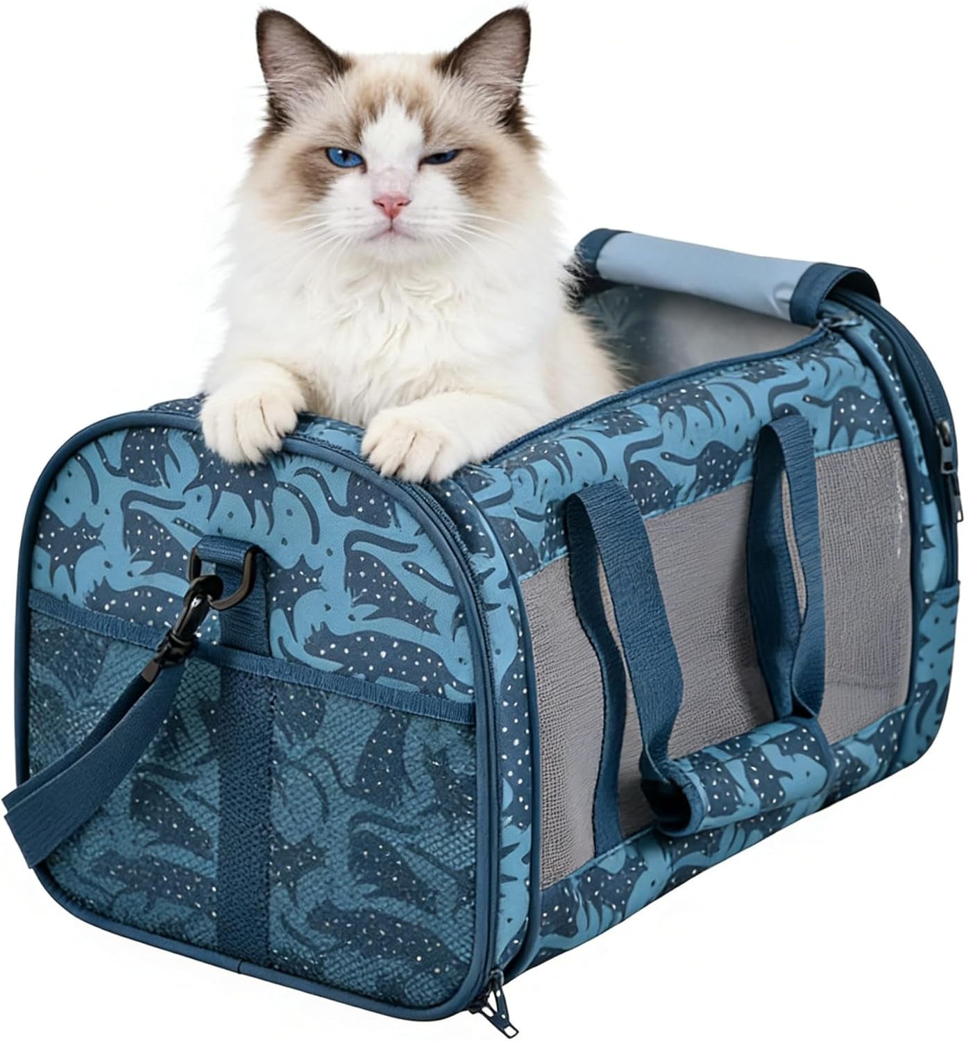 Soft-Sided Pet Carrier for Cats & Small Dogs, 22 lb, 19-Inch