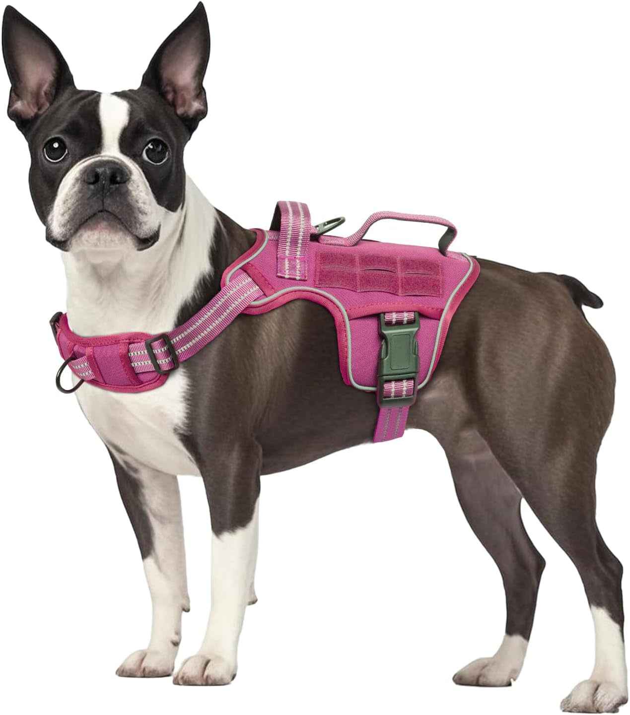 Tactical Dog Harness MOLLE Vest – Camo, S–XL, No-Pull