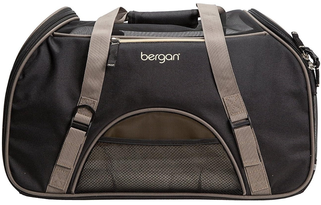 Bergan Comfort Carrier for Pets, Large, Black - 19L x 10W x 13H, Durable and Stylish Travel Solution