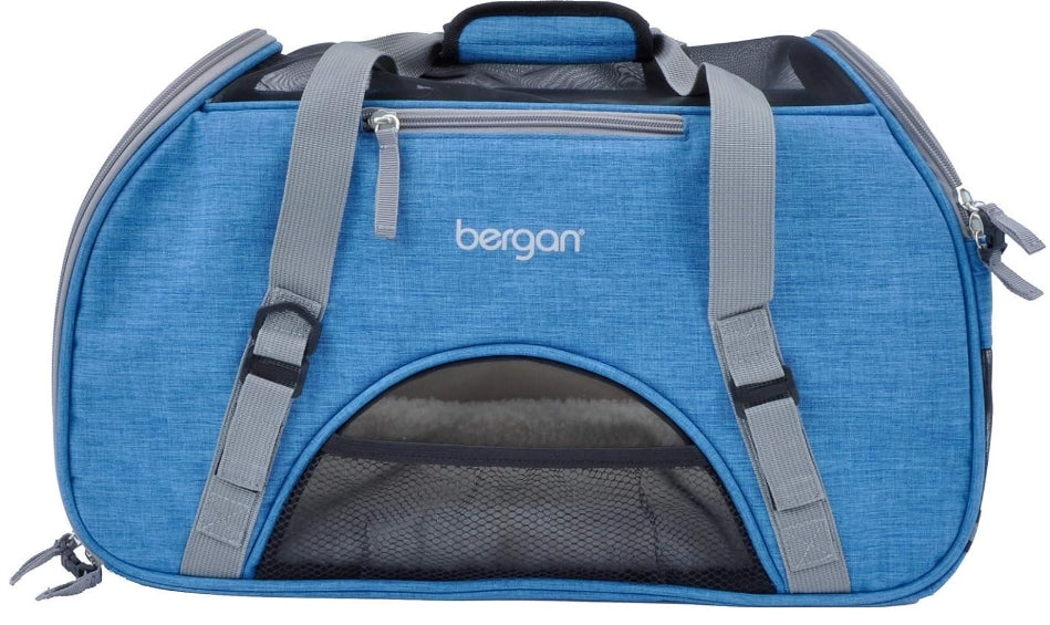 Coastal Pet Bergan Comfort Carrier - Safe And Comfortable For Dog & Cat Travel - Airline Friendly Soft And Breathable Carrier For Pet Owners - Heather Bermuda, 19' X 10' X 13'