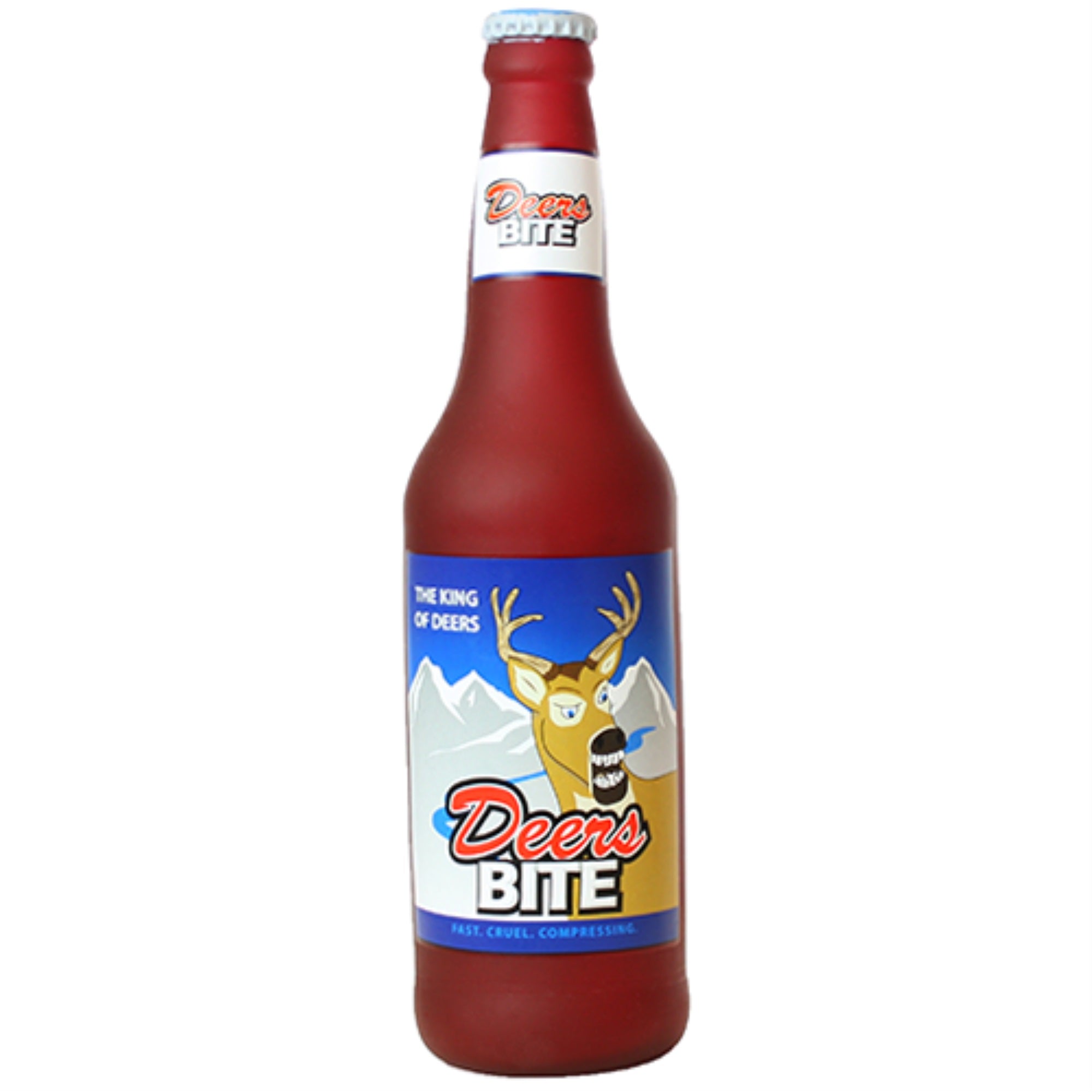 Silly Squeaker Beer Bottle Deers Bite