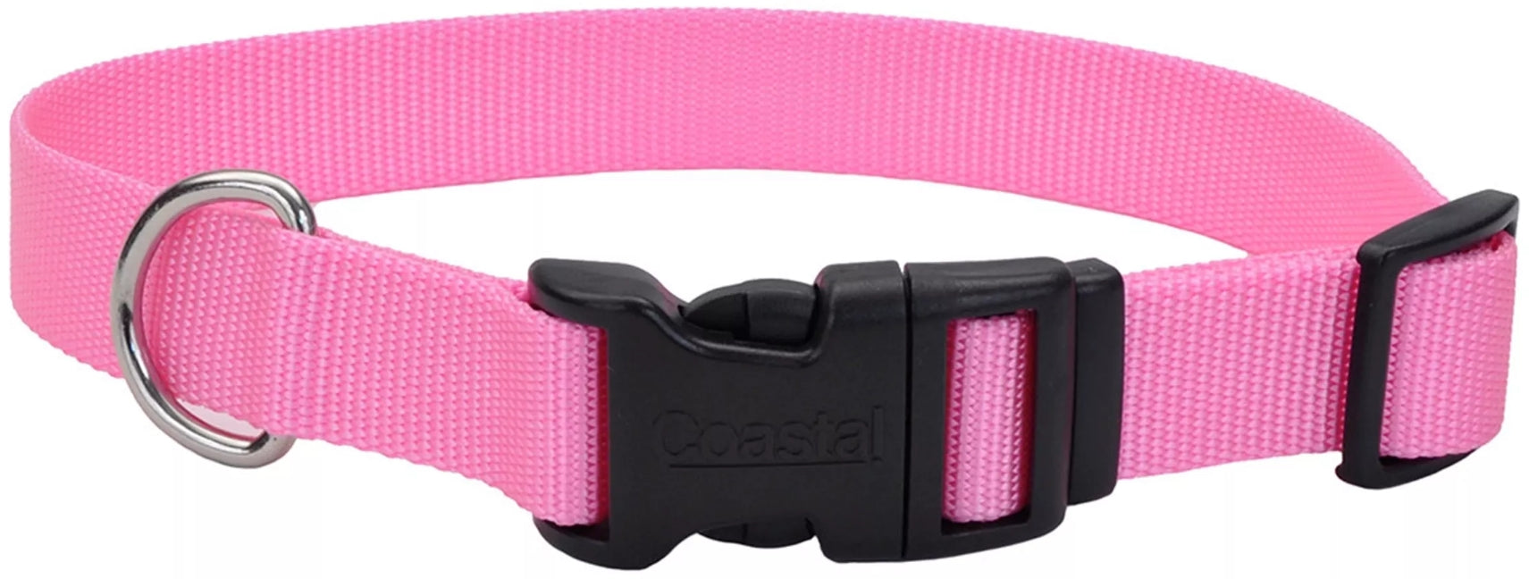 Coastal Pet Adjustable Dog Collar With Plastic Buckle Bright Pink