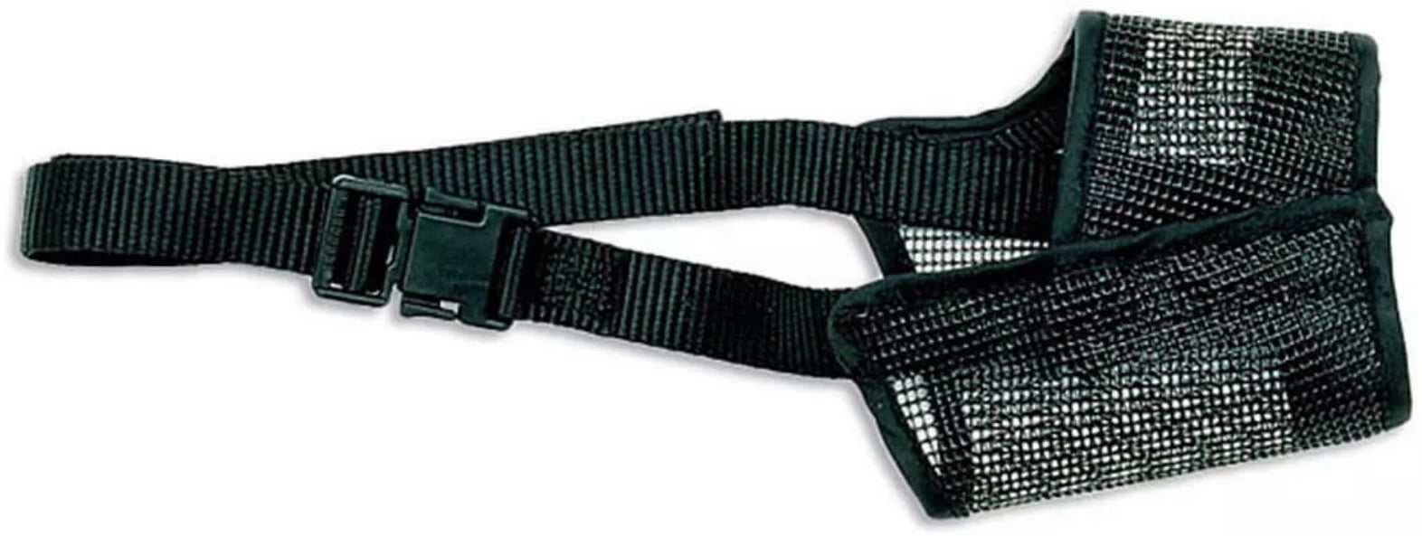 Coastal Pet Best Fit Adjustable Mesh Dog Muzzle - Soft Muzzle For Dogs With Open Front Design - Dog Muzzle For Grooming - Gentle, Durable Mesh Dog Muzzle For Temporary Muzzling - Black, 3'