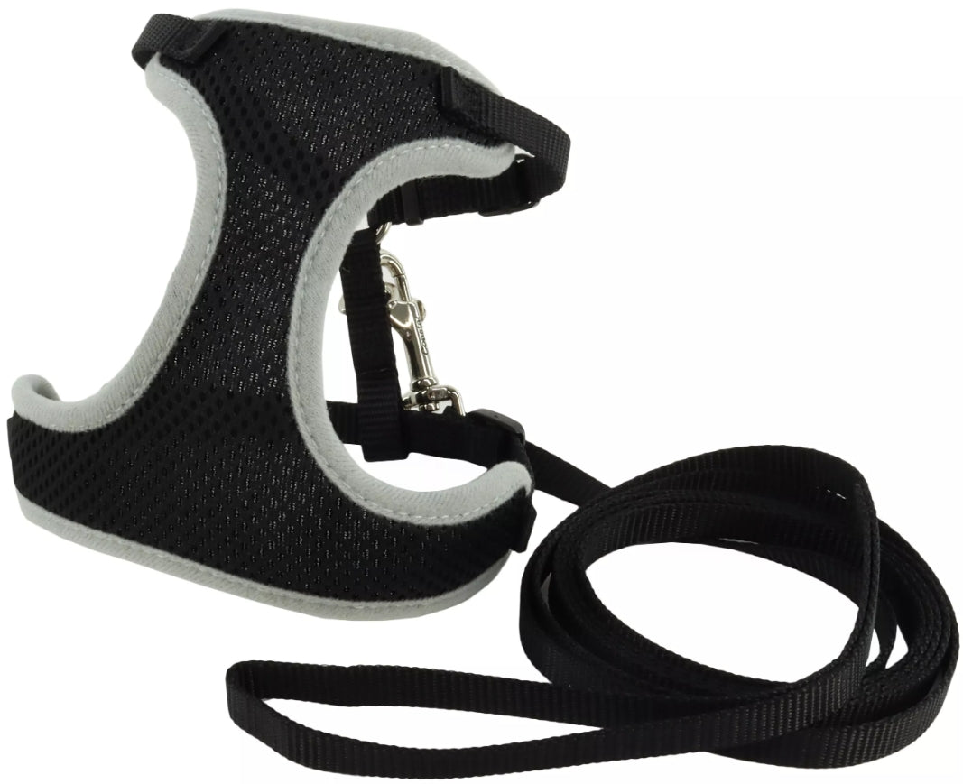 Coastal Pet Comfort Soft Cat Harness With Leash Black