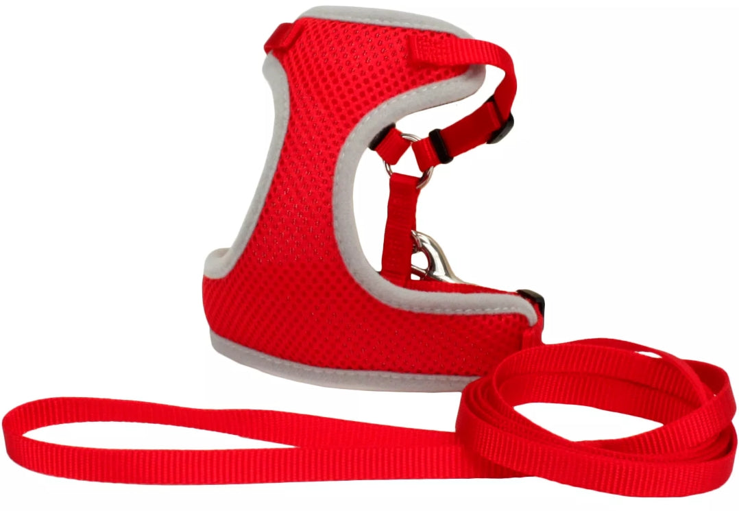 Coastal Pet Comfort Soft Cat Harness With Leash Red