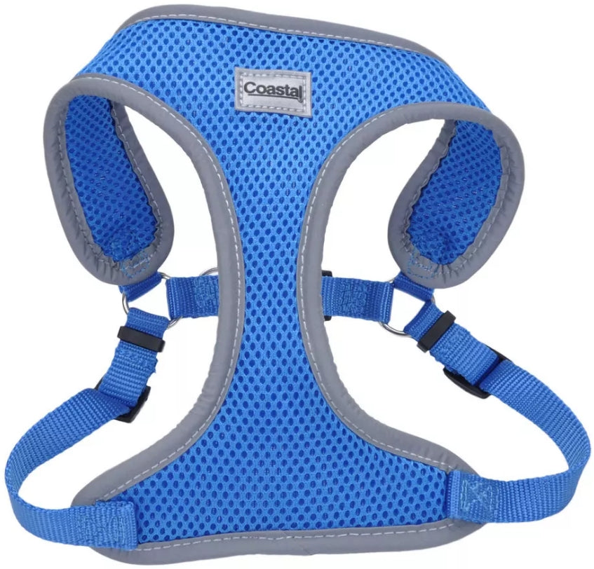 Coastal Pet Comfort Soft Reflective Wrap Adjustable Dog Harness - No-Pull Dog Harness For Small & Large Dogs - Blue Lagoon - 5/8' X 19'–23'