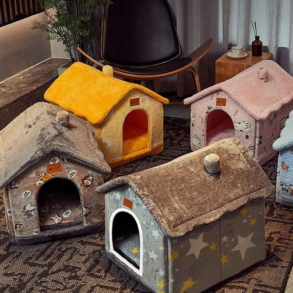 Indoor Dog House Bed Memory Foam Foldable Washable