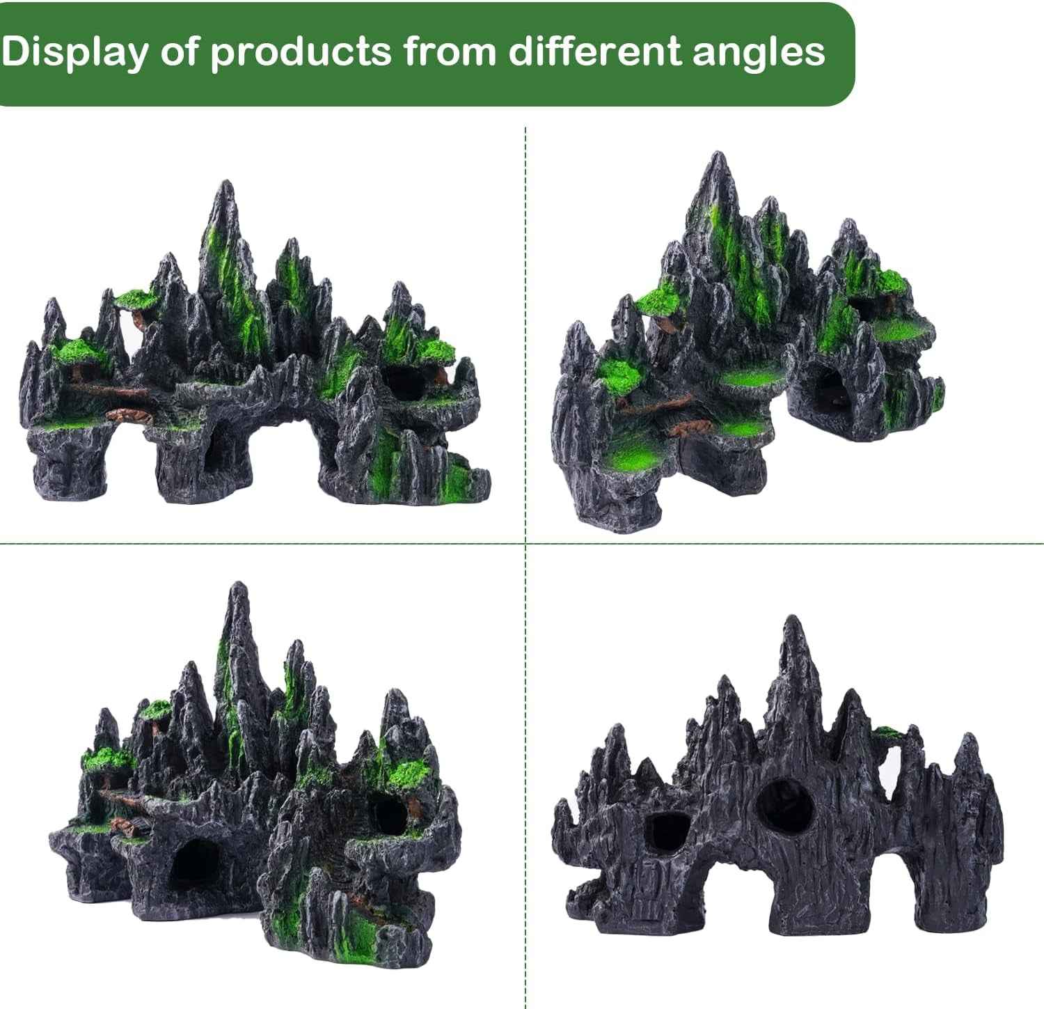 Large Fish Tank Decoration Mountain Cave Bridge Ornament