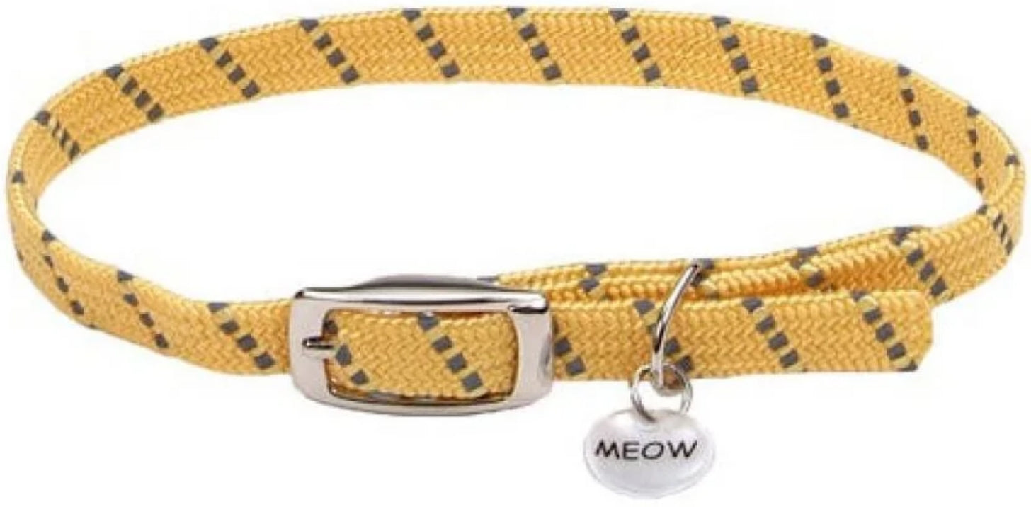 Coastal Pet Elastacat Reflective Safety Stretch Collar Yellow