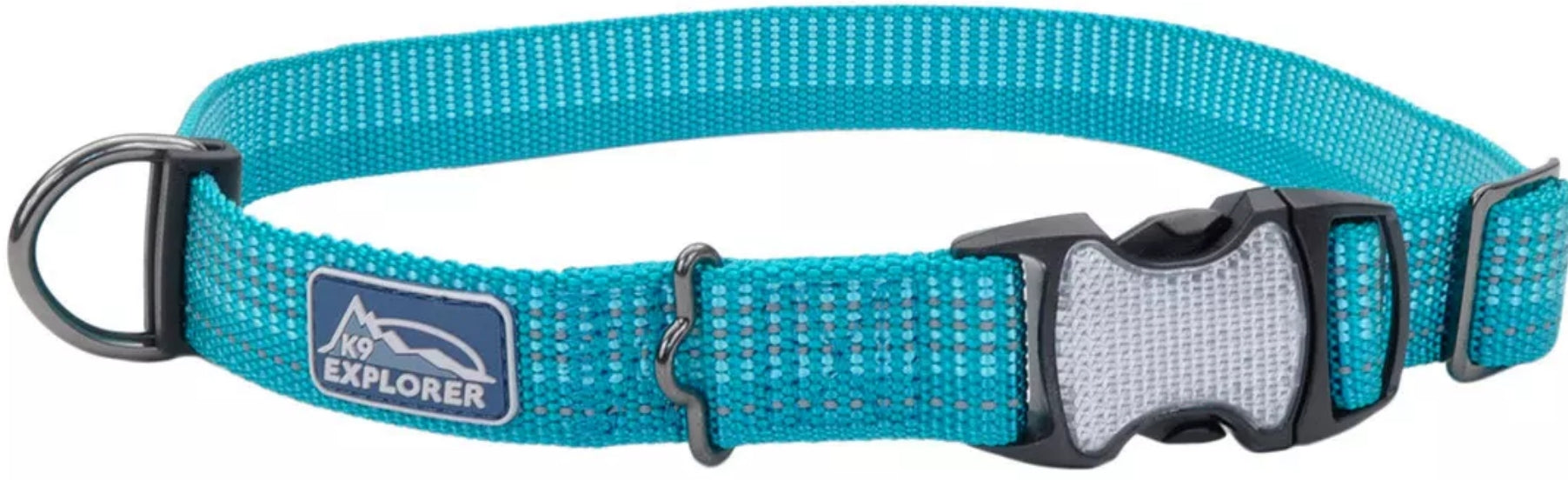 Coastal Pet - K-9 Explorer - Brights Reflective Adjustable Dog Collar, Ocean, 5/8' X 12'-18'