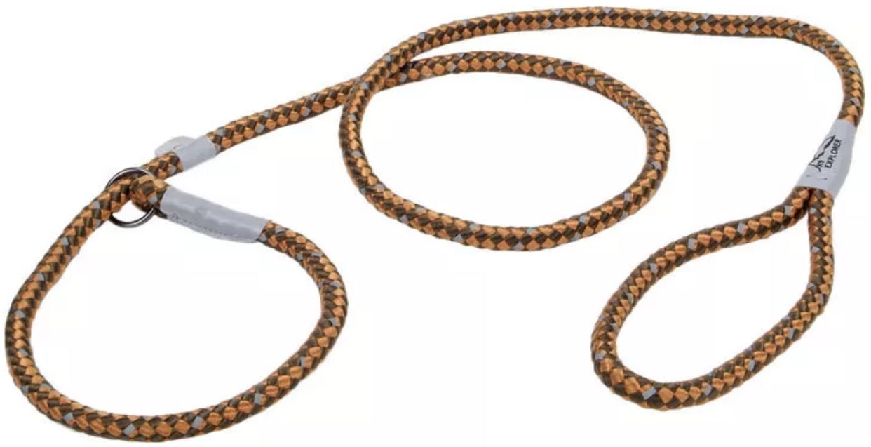 Coastal Pet K9 Explorer Reflective Braided Slip Leash Campfire Orange
