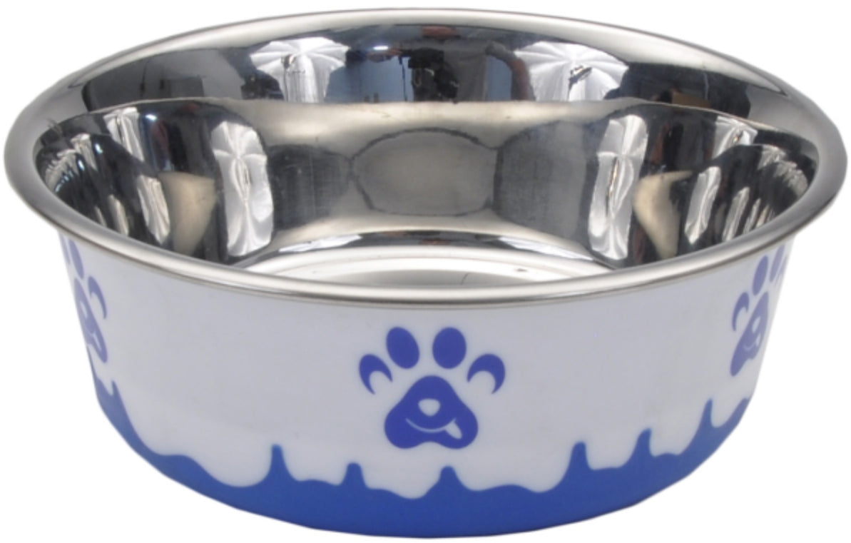 Coastal Pet Maslow Design Series Non-Skid Dog Bowl Blue Paws