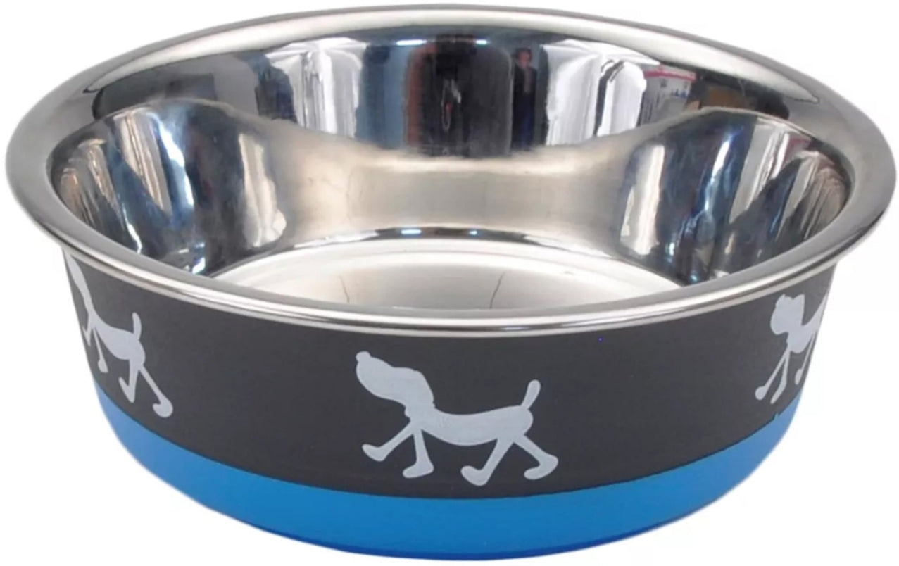 Coastal Pet Maslow Design Series Non-Skid Dog Bowl Blue Pup