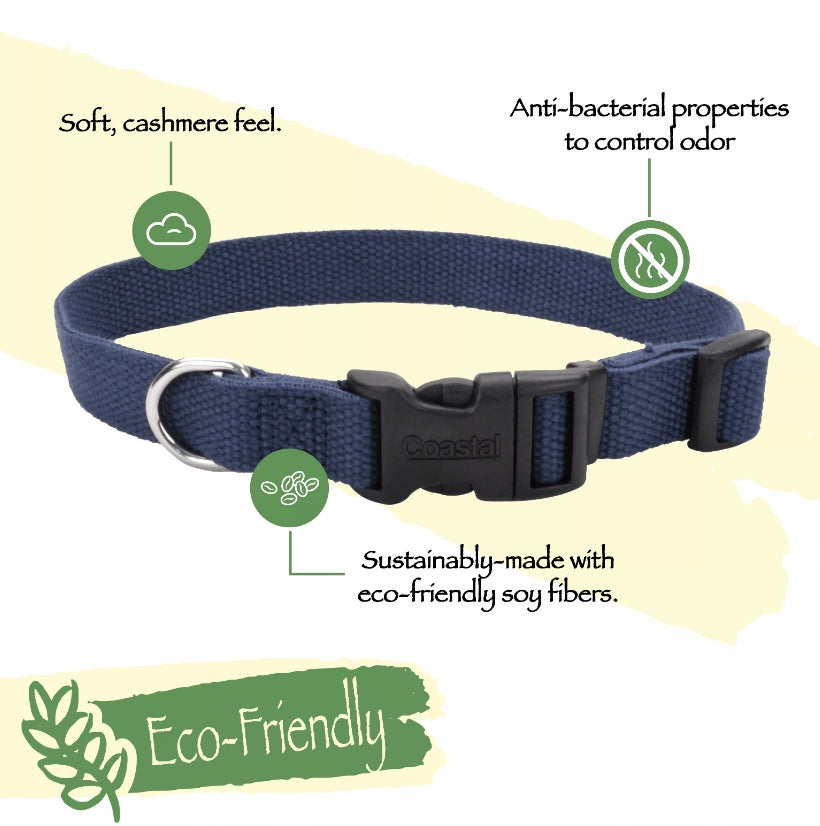Coastal Pet New Earth Soy Adjustable Dog Collar Indigo