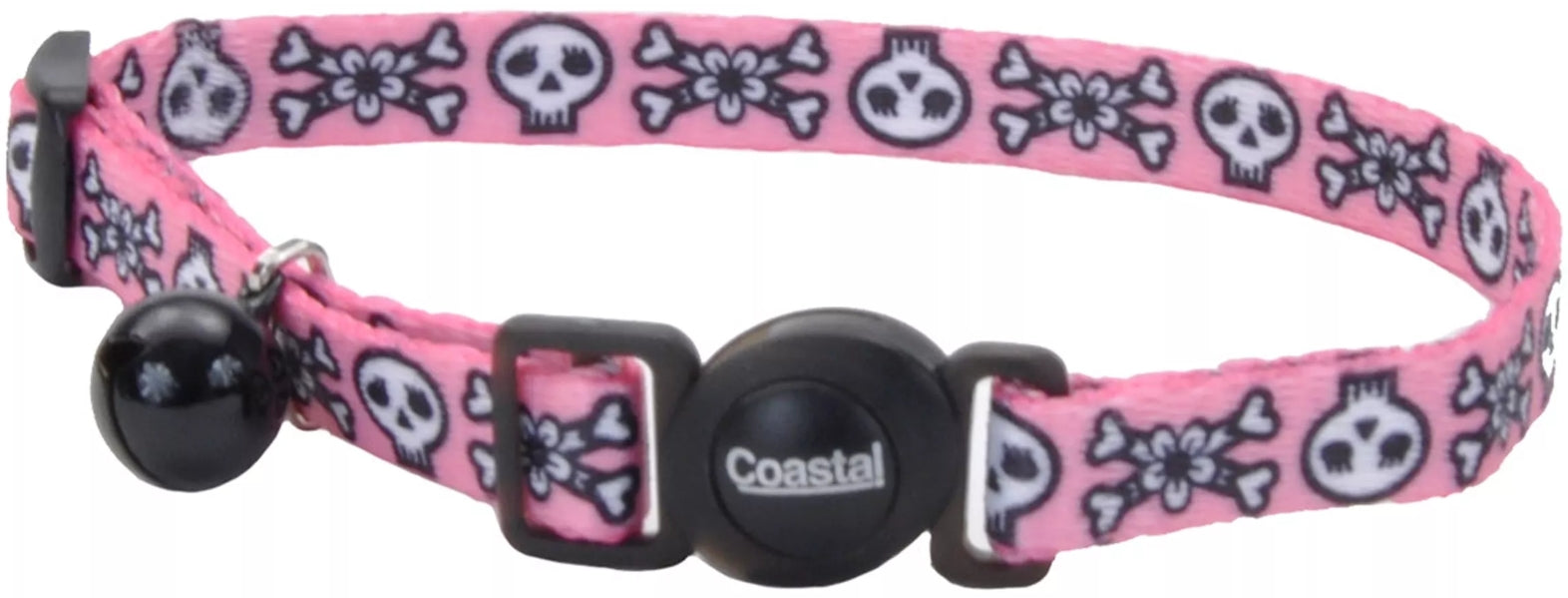 Coastal Pet Safe Cat Adjustable Breakaway Collar Pink Skulls