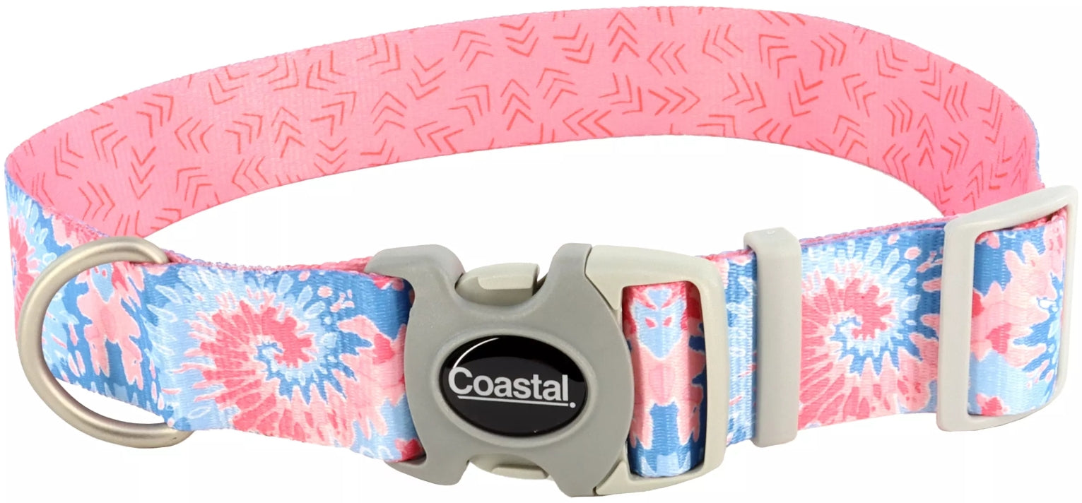 Coastal Pet Sublime Adjustable Dog Collar Pink Tie Dye