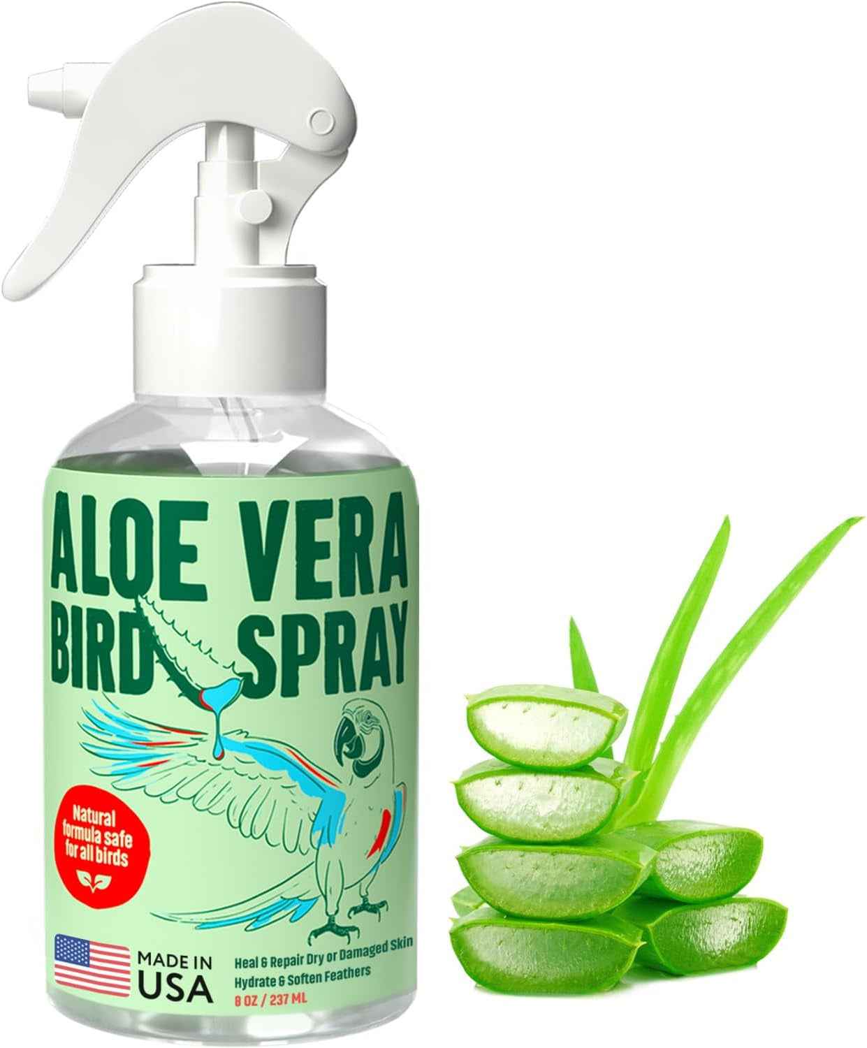 Aloe Vera Bird Spray for Feather & Skin – 8.5oz