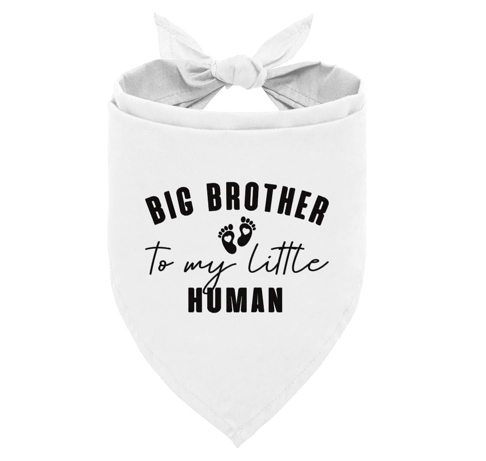 Big Brother To My Little Human Dog Bandana, Big Brother Bandana For Dog, Dogs Bandanas For Small Medium Dogs, Pet Scarf (D16)