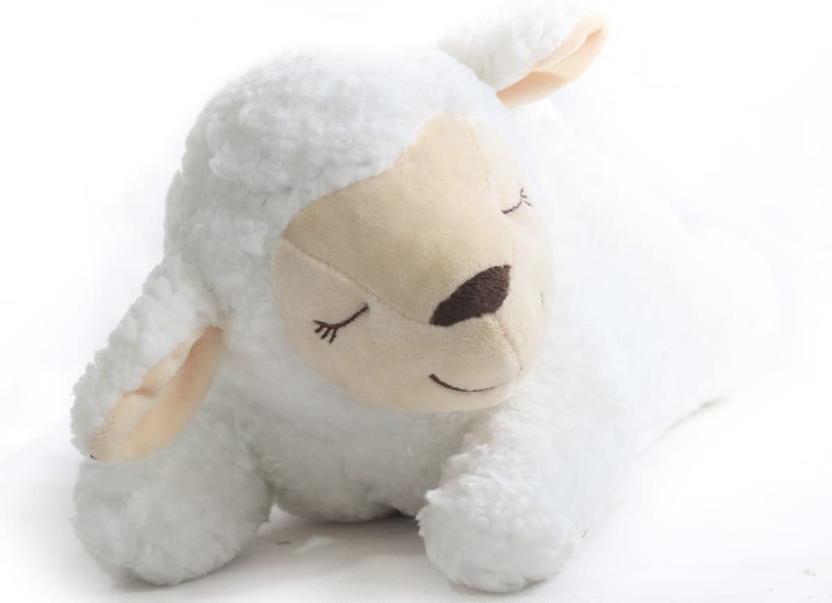 Honourhope Dog Heartbeat Toy For Anxiety Relief, Dog Soft Plush Toy Pet Calming Puppy Behavioral Training Aid Toy Pet Companion Pillow For Puppy Dog Cat Kitty Pets - Sheep