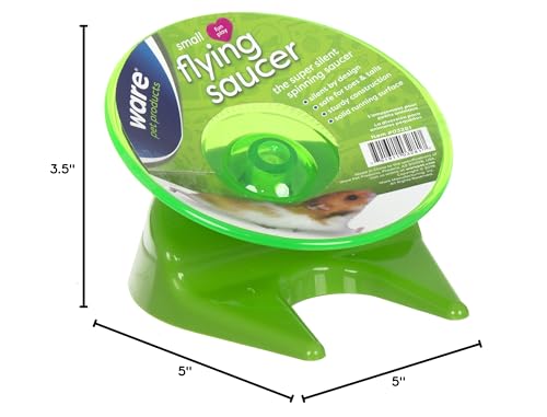 Ware Manufacturing Flying Saucer Exercise Wheel For Small Pets, 5-Inch - Colors May Vary