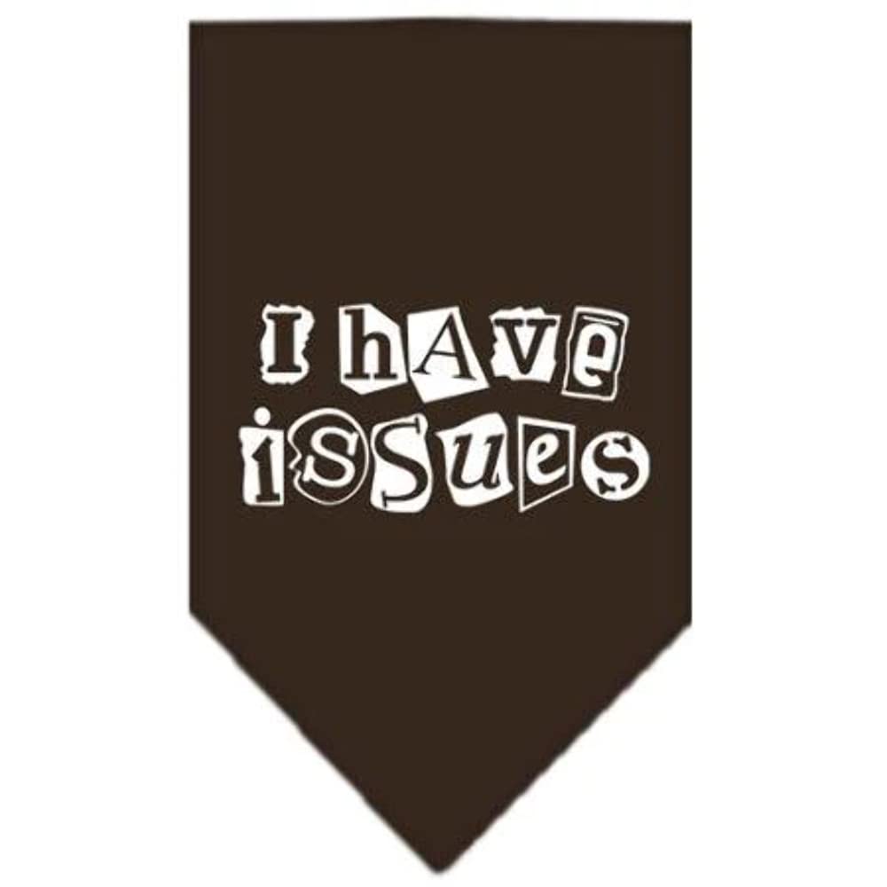 Pet and Dog Bandana Screen Printed, &quot;I Have Issues&quot; Red Small