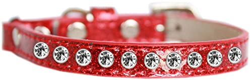 Mirage Pet Products Clear Jewel Ice Cream Cat Safety Collar Red Size 14