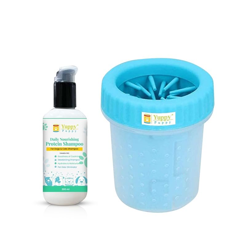 Yuppy Puppy Daily Nourishing Protein Shampoo For Soothing Moisturizing & Gentle Cleansing For Dogs & Cats Body Wash (300 Millili