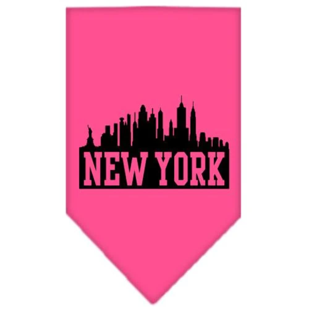 Mirage Pet Products New York Skyline Screen Print Bandana, Large, Orange