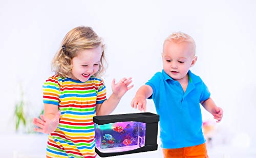 Lightahead® Artificial Mini Aquarium A Sensory Multi Colored Led Swimming Fish Tank With Bubbles